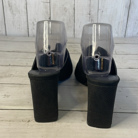 Coconuts by Matisse Black Night Moves Vegan Slip On Chunky Heels Mules - Picture 3 of 12